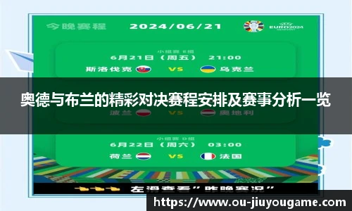 奥德与布兰的精彩对决赛程安排及赛事分析一览